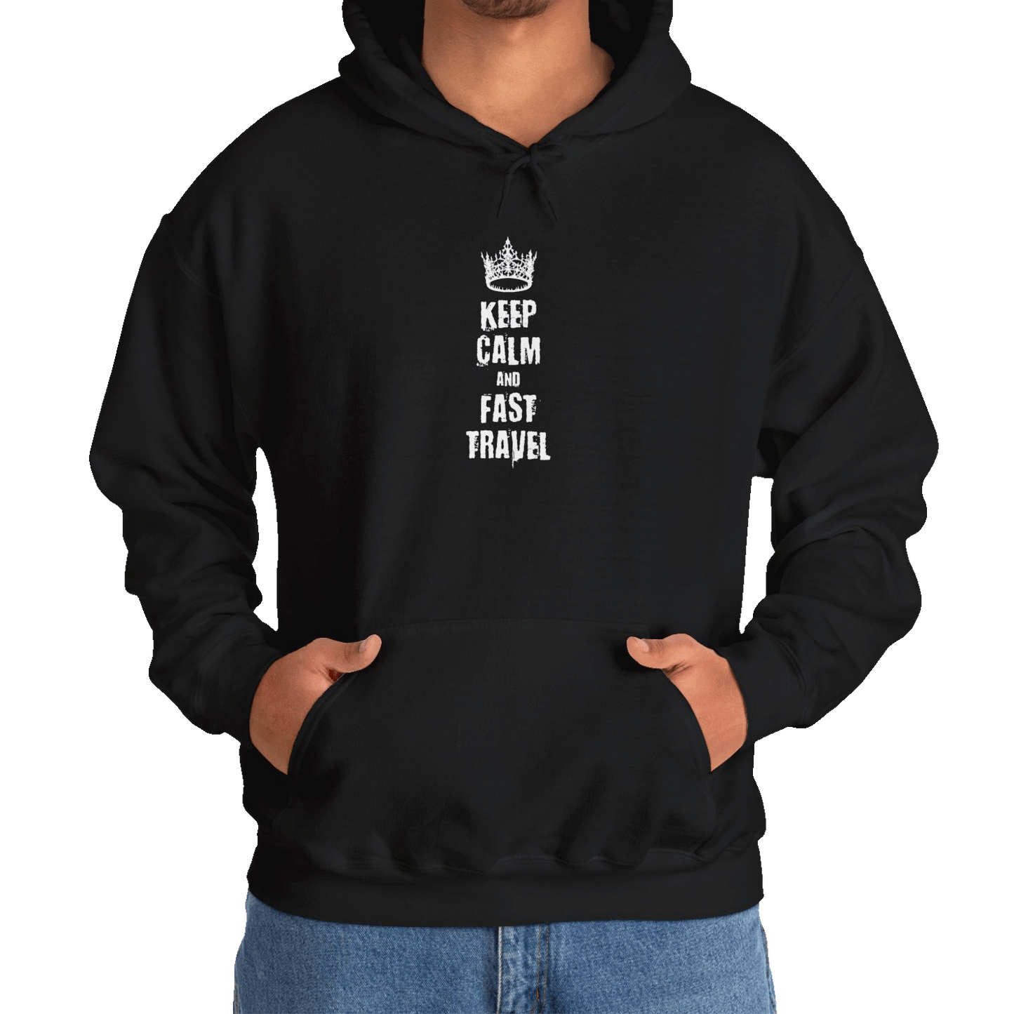 Keep Calm And Fast Travel - Hoodie (Pullover)