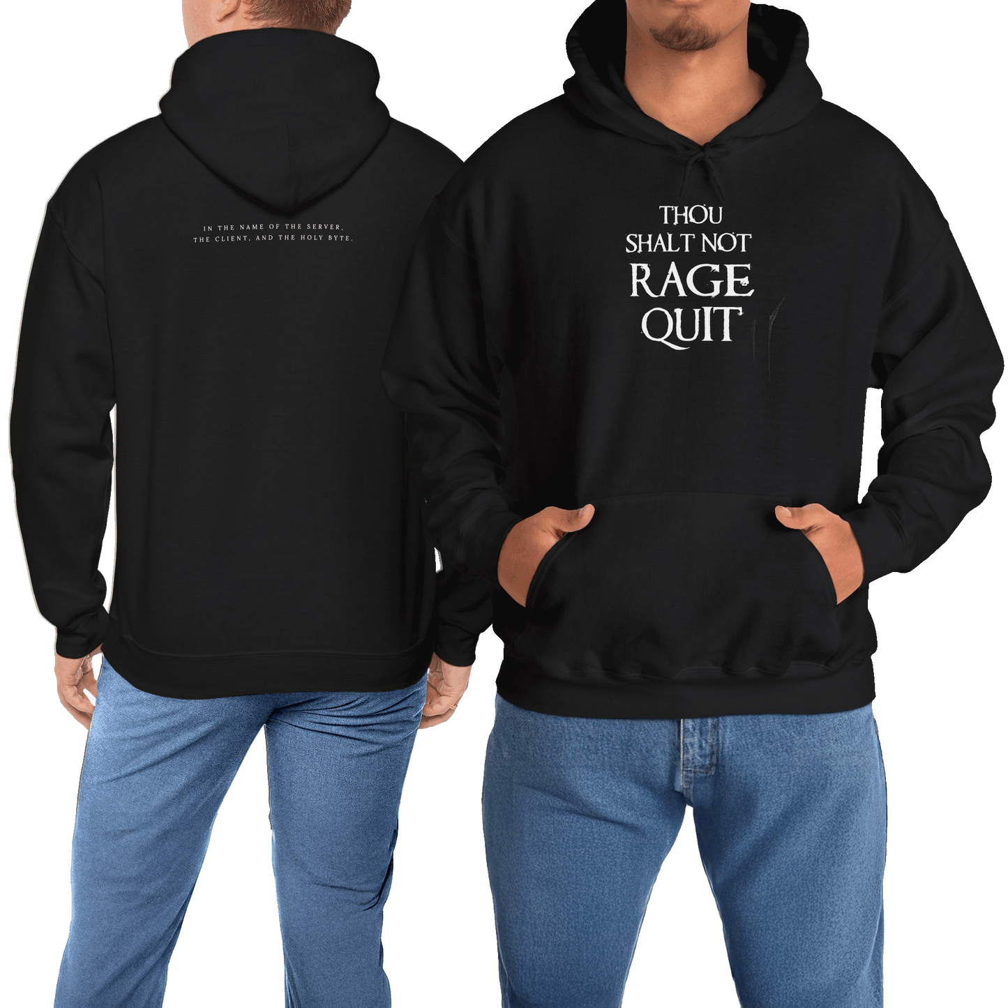 Thou Shalt Not Rage Quit - Hoodie (Pullover)