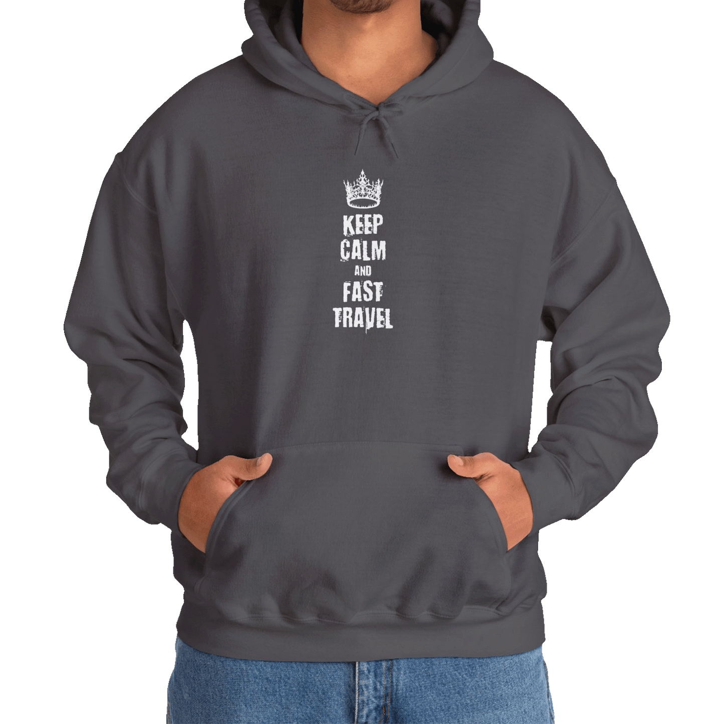 Keep Calm And Fast Travel - Hoodie (Pullover)