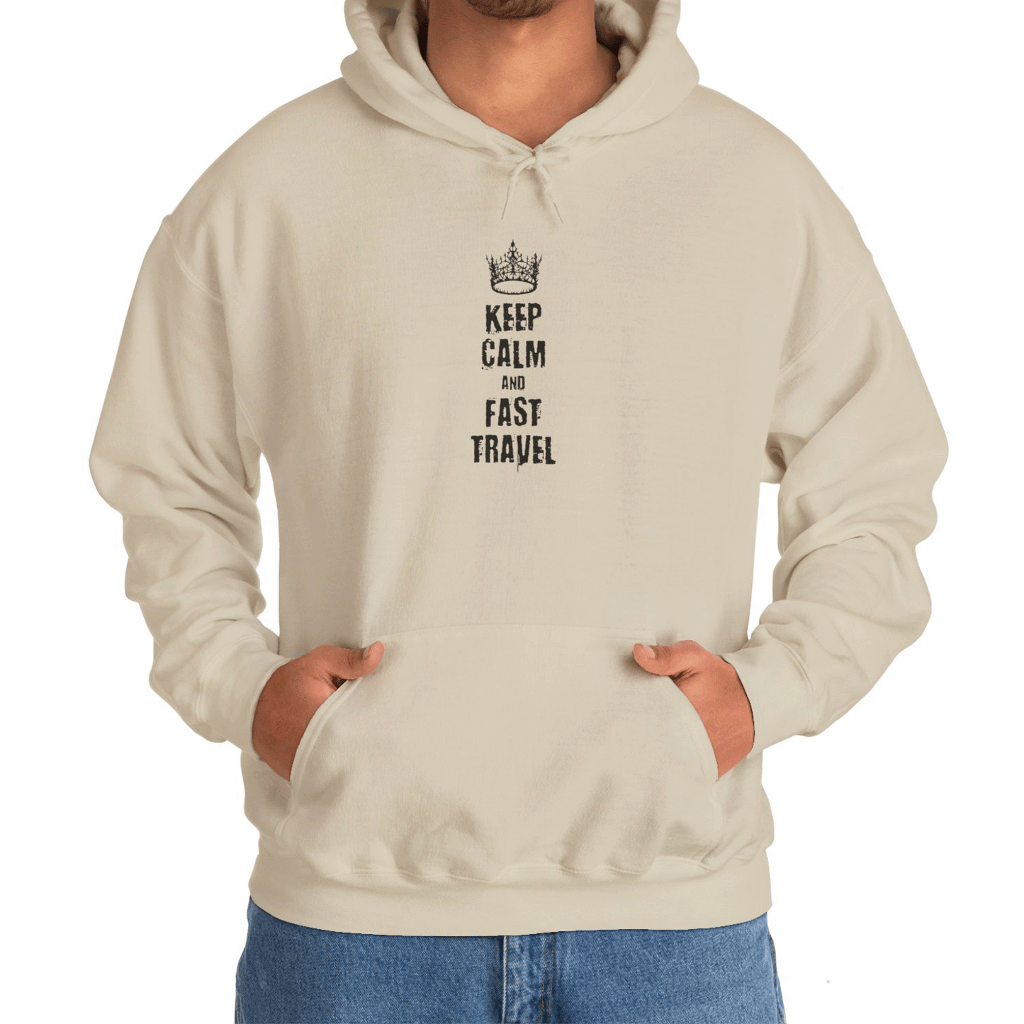 Keep Calm And Fast Travel - Hoodie (Pullover)