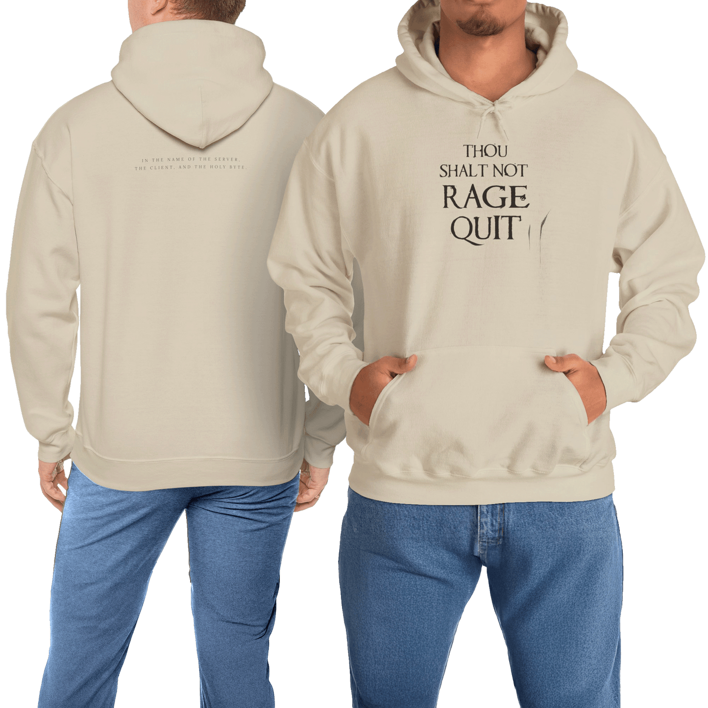 Thou Shalt Not Rage Quit - Hoodie (Pullover)