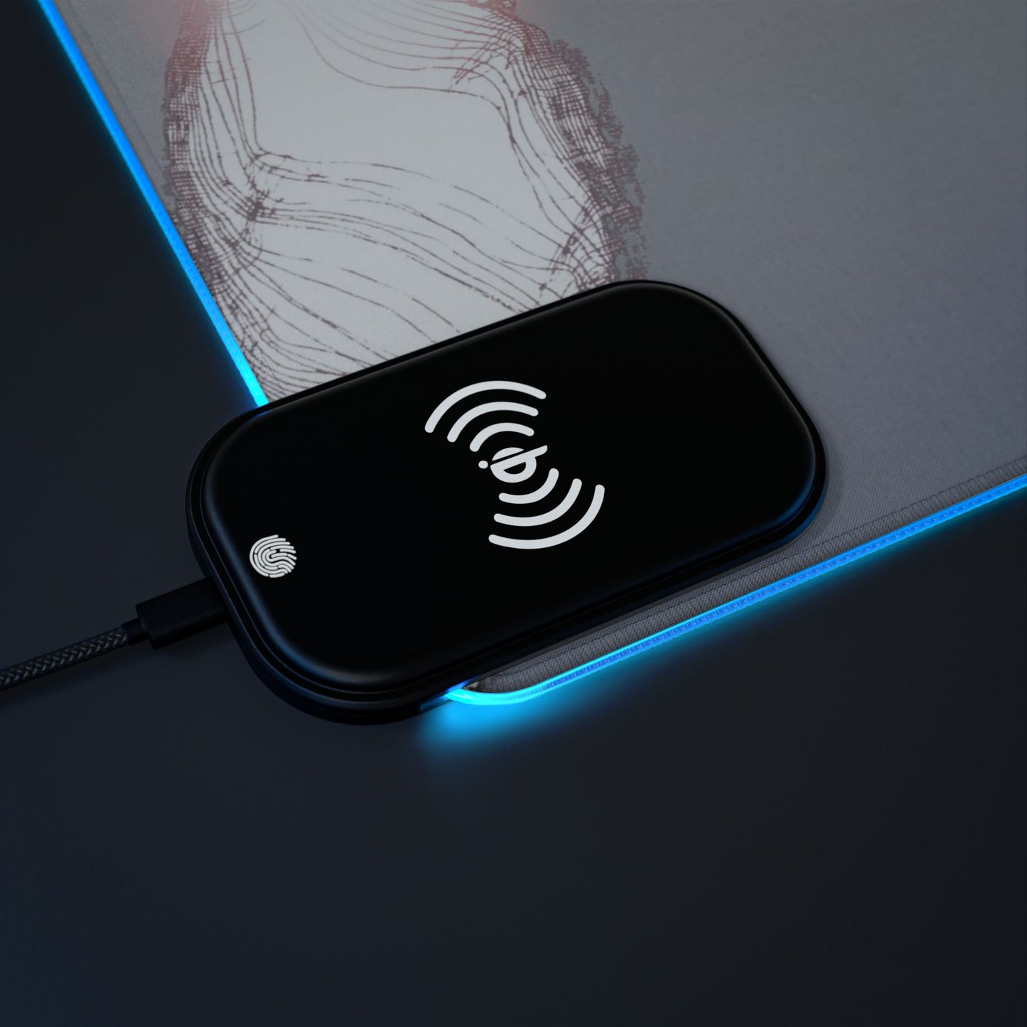 Thou Shalt Not Rage Quit - LED Gaming Mouse Pad (Wireless Charger)