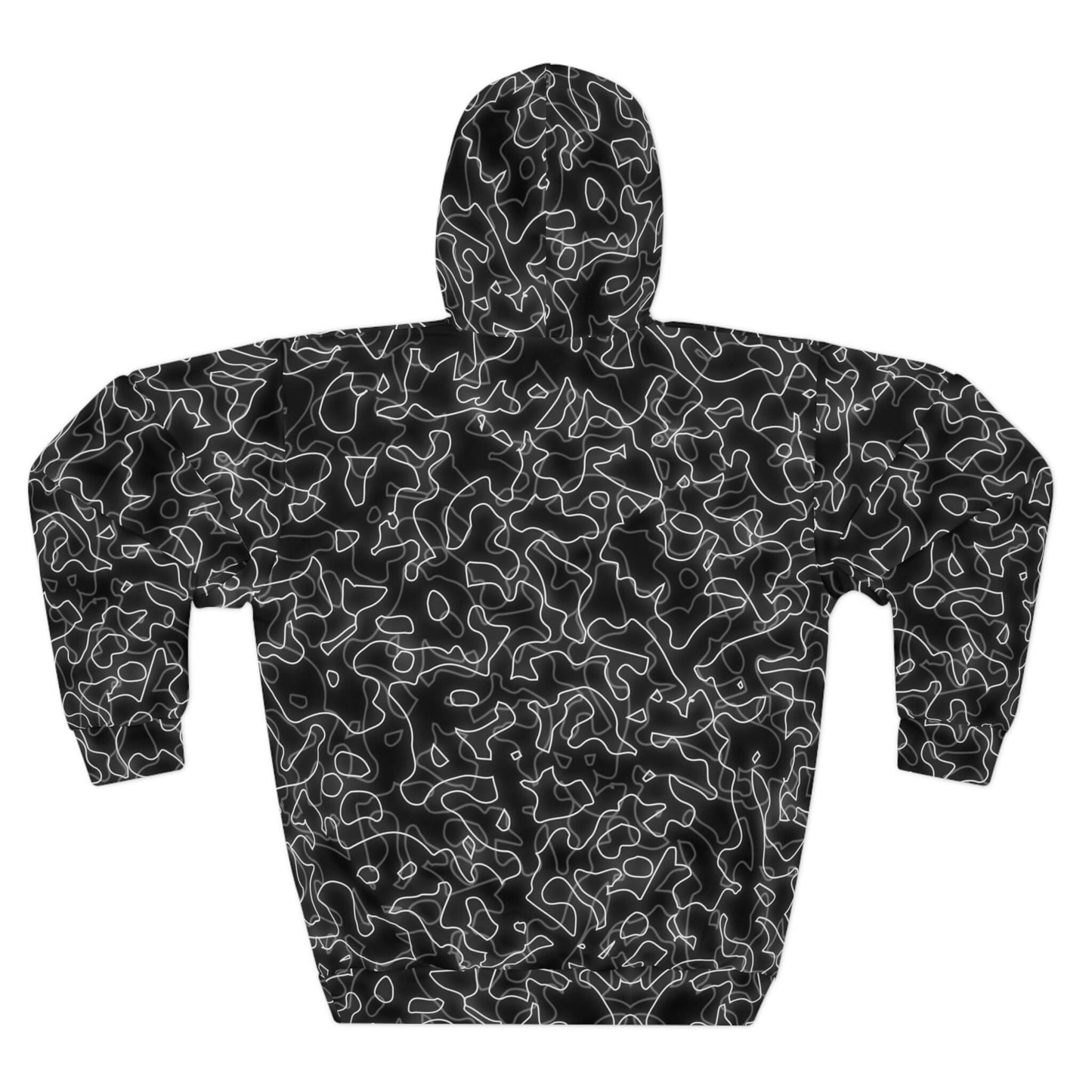 Glow With The Flow - Black & White Electric Hoodie (Pullover)