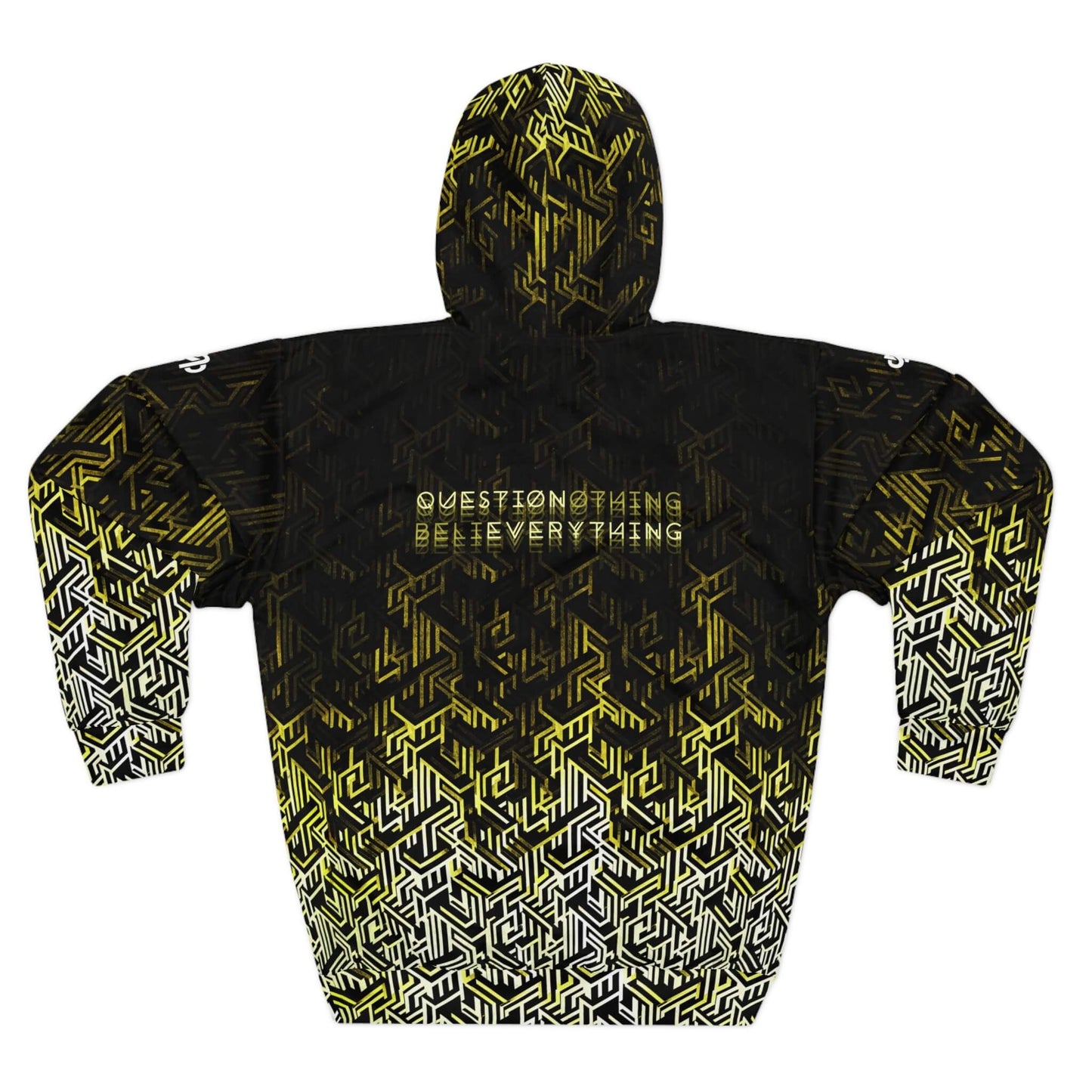 Question Everything - Yellow Digital Camo Tech Hoodie (Pullover)