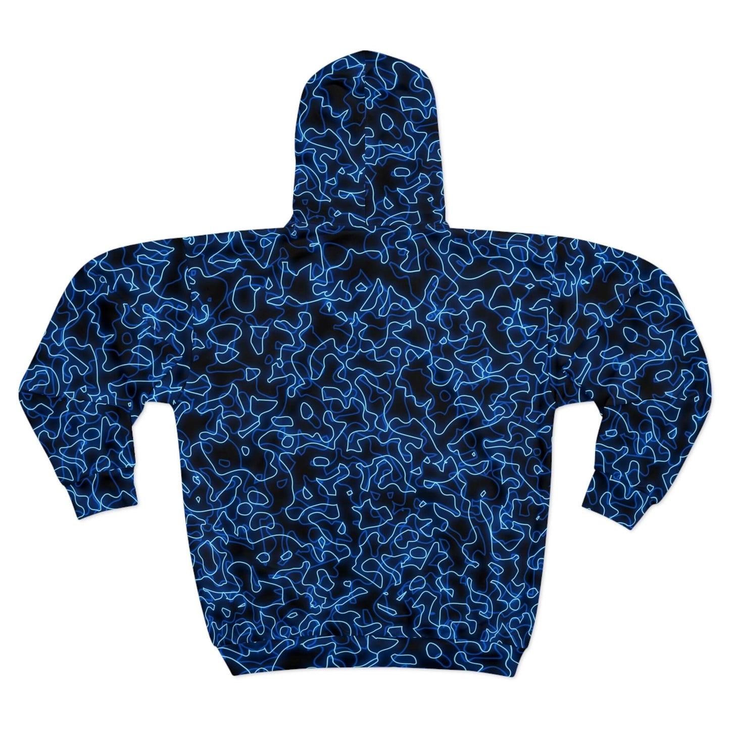 Glow With The Flow - Blue Electric Hoodie (Zip-up)