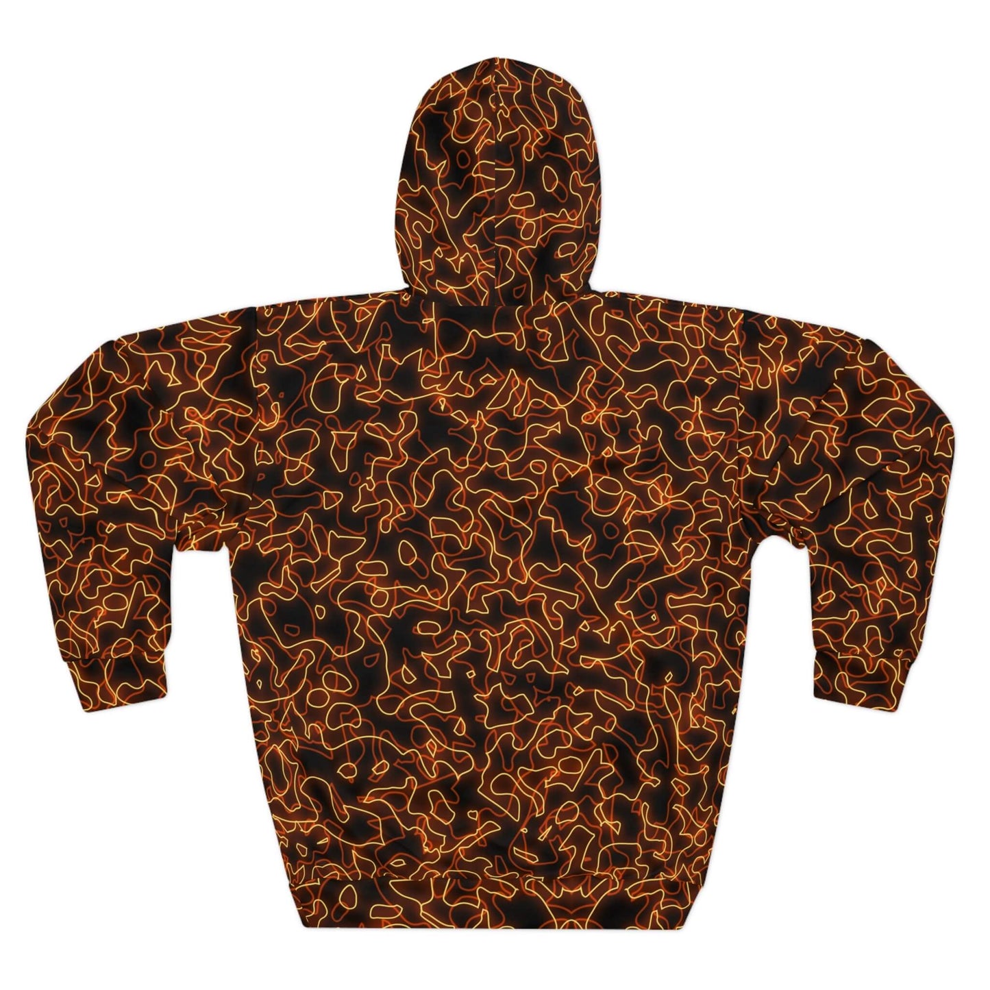 Glow With The Flow - Orange Electric Hoodie (Pullover)