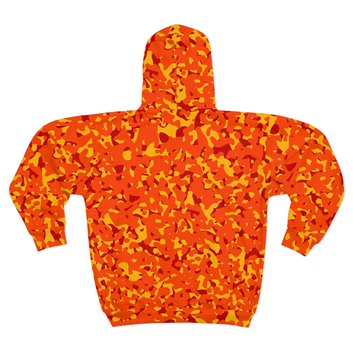 Out Of Sight - Orange Neon Camo Hoodie (Zip-up)