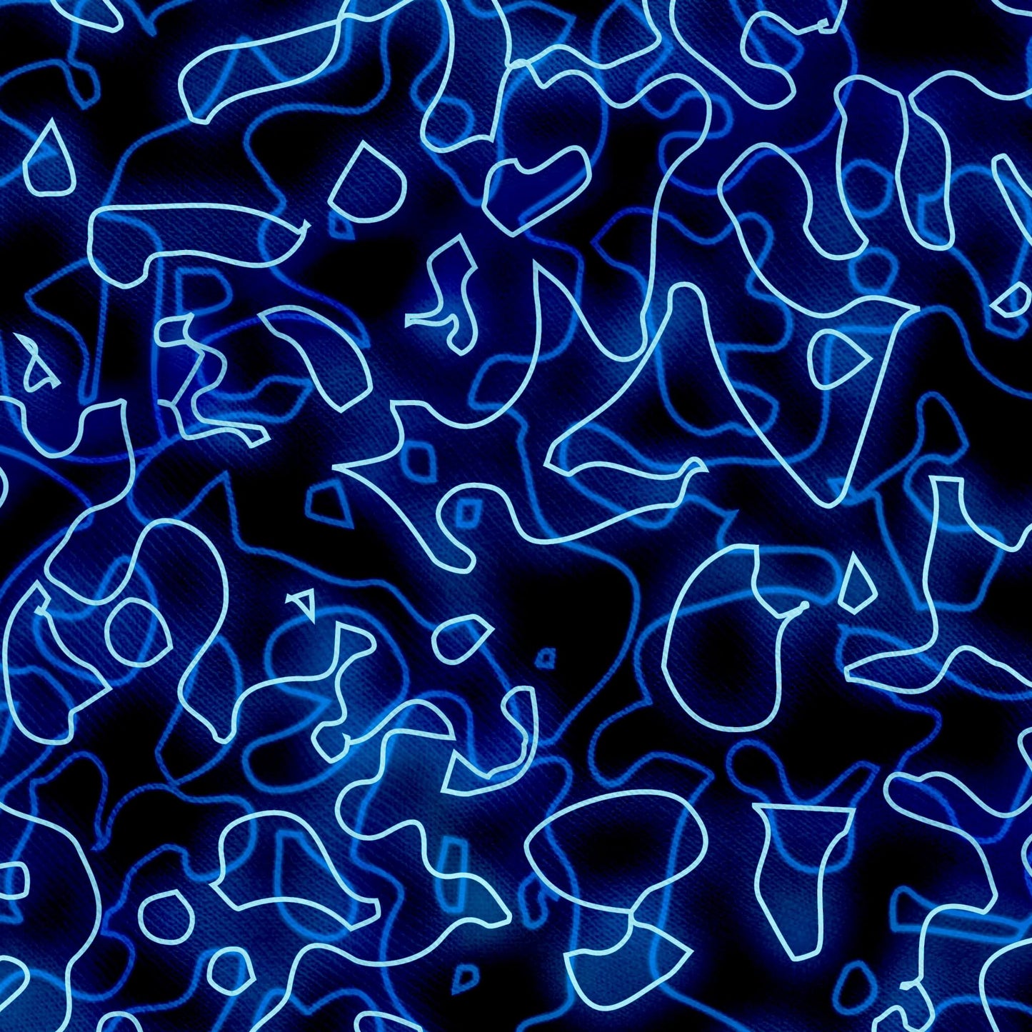 Glow With The Flow - Blue Electric Hoodie (Zip-up)