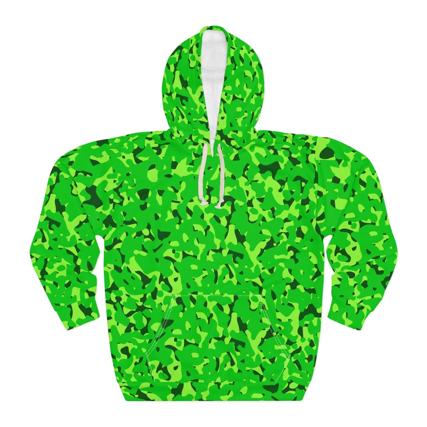 Out Of Sight - Green Neon Camo Hoodie (Pullover)