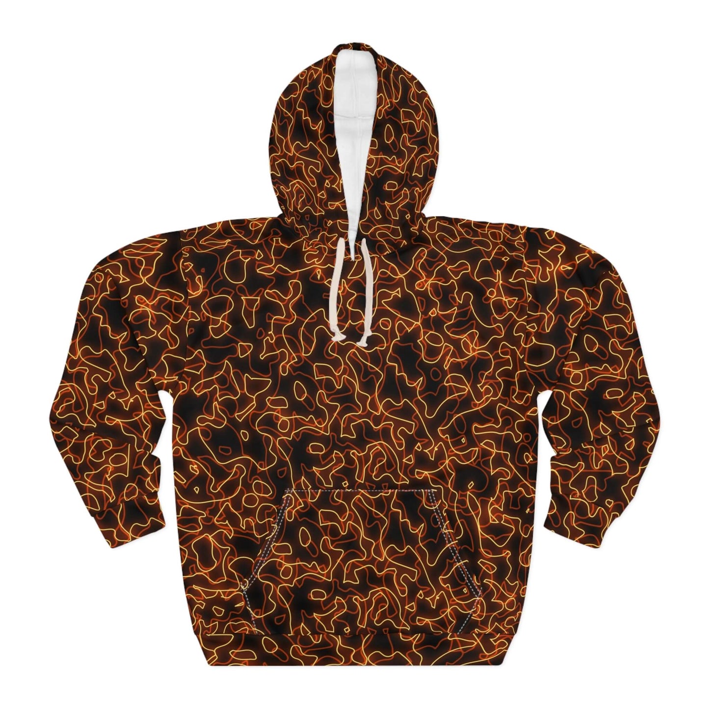 Glow With The Flow - Orange Electric Hoodie (Pullover)