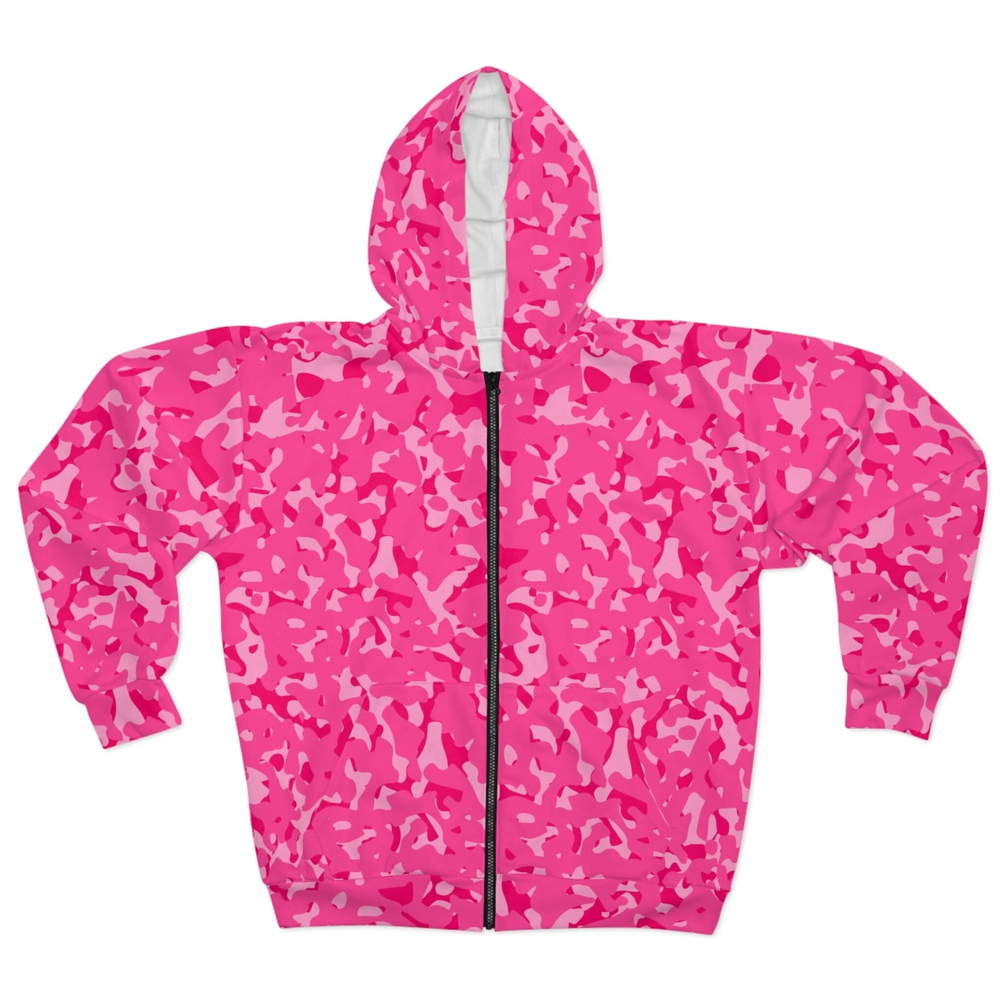 Out Of Sight - Pink Neon Camo Hoodie (Zip-up)
