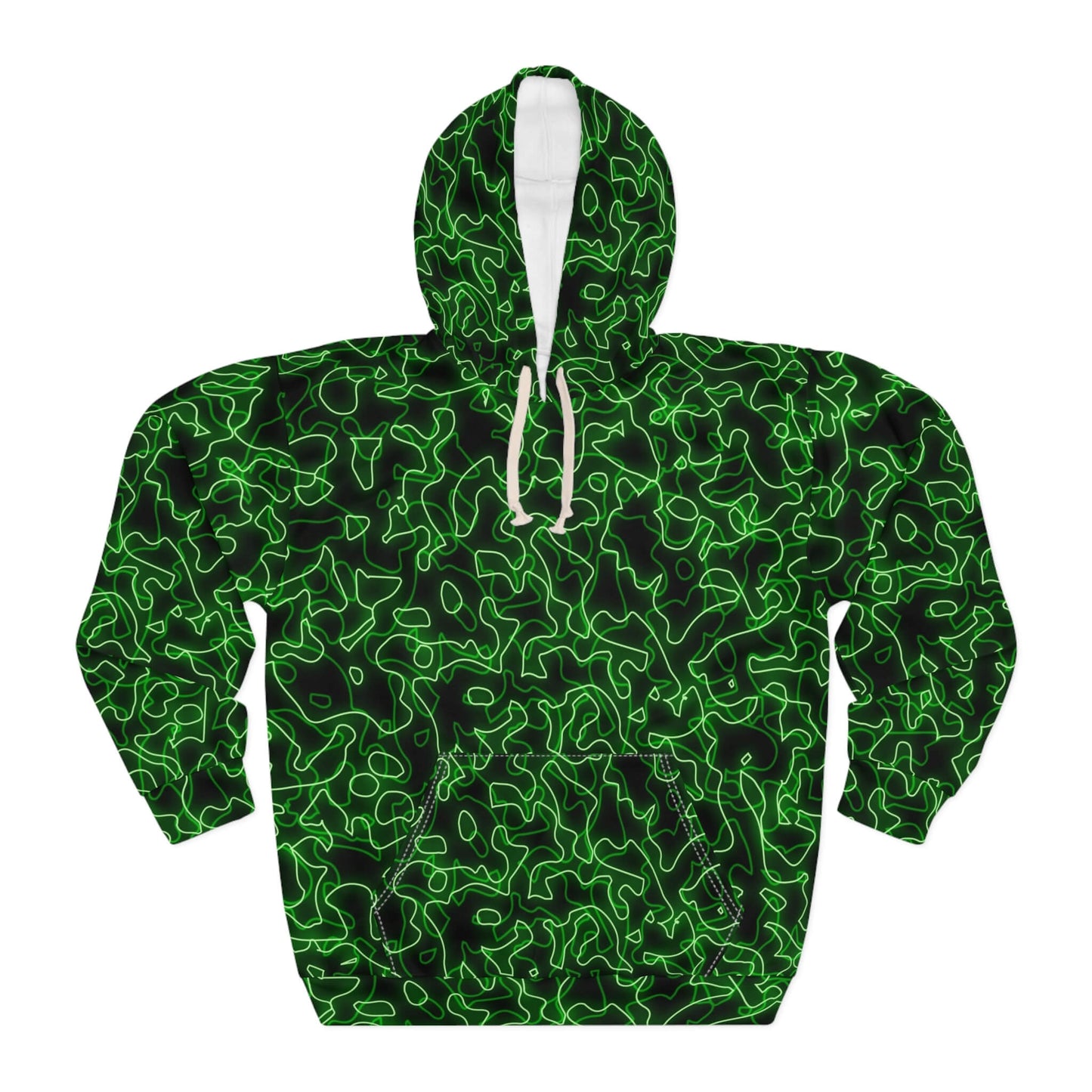 Glow With The Flow - Green Electric Hoodie (Pullover)