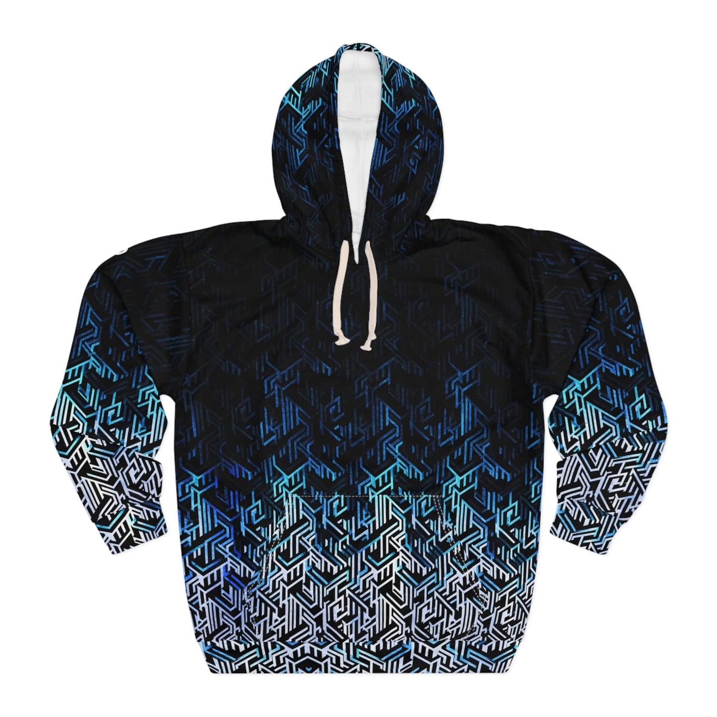 Question Everything - Blue Digital Camo Tech Hoodie (Pullover)