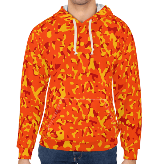 Out Of Sight - Orange Neon Camo Hoodie (Pullover)