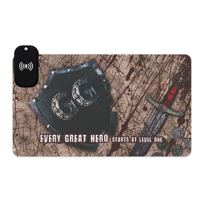 Every Great Hero - LED Gaming Mouse Pad (Wireless Charger)