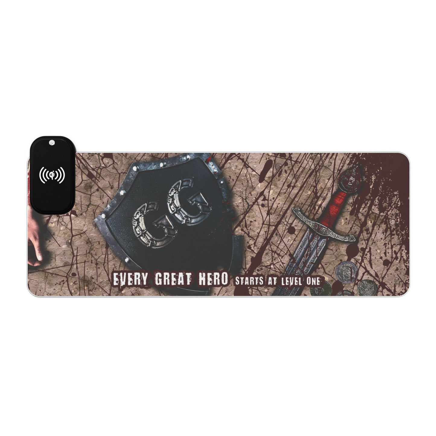 Every Great Hero - LED Gaming Mouse Pad (Wireless Charger)