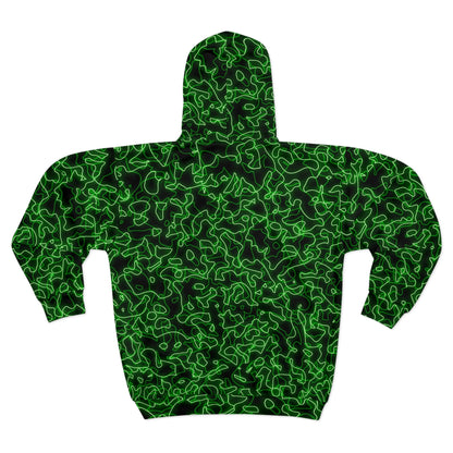 Glow With The Flow - Green Electric Hoodie (Zip-up)