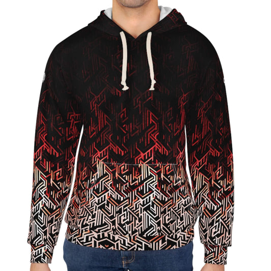 Question Everything - Red Digital Camo Tech Hoodie (Pullover)