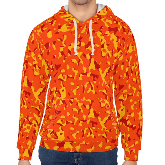 Out Of Sight - Orange Neon Camo Hoodie (Pullover)