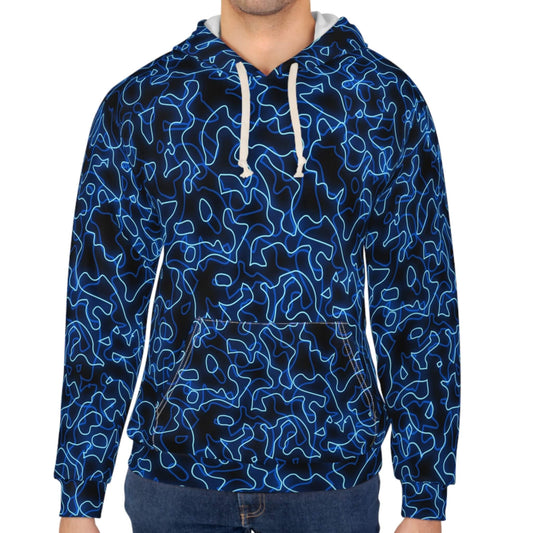Glow With The Flow - Blue Electric Hoodie (Pullover)