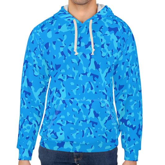 Out Of Sight - Blue Neon Camo Hoodie (Pullover)