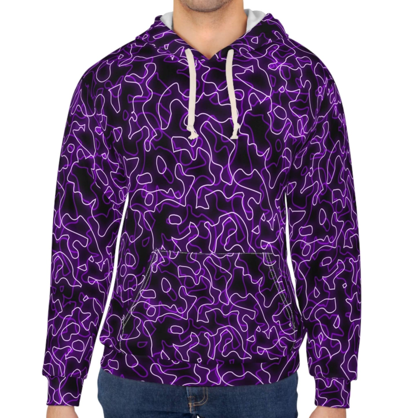 Glow With The Flow - Purple Electric Hoodie (Pullover)