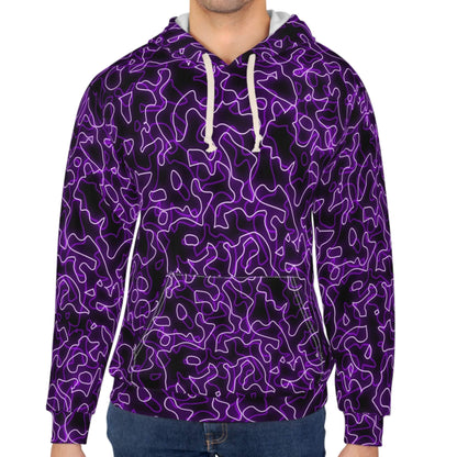 Glow With The Flow - Purple Electric Hoodie (Pullover)