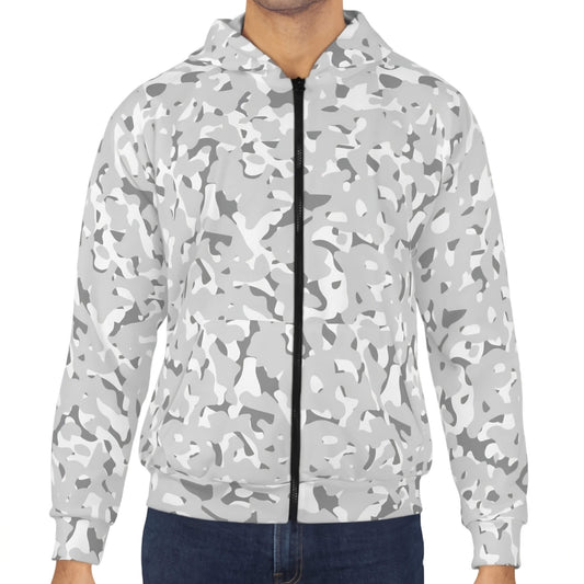 Out Of Sight - Grey Camo Hoodie (Zip-up)