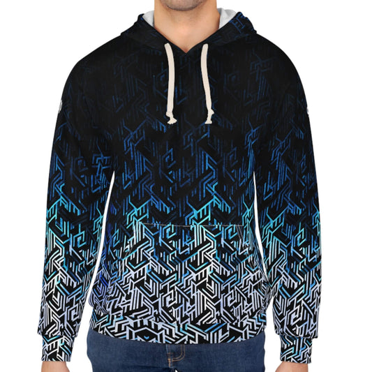 Question Everything - Blue Digital Camo Tech Hoodie (Pullover)