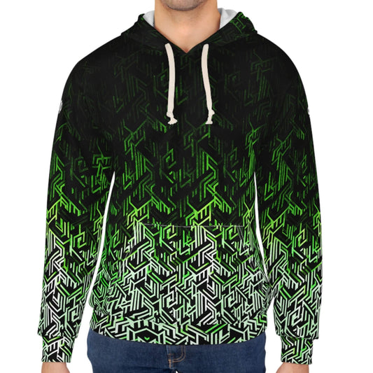 Question Everything - Green Digital Camo Tech Hoodie (Pullover)